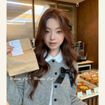 Get trendy with [Mummy Cat] Yoo-jin 유진 Ulzzang Girls Wool Blend Cardigan - Dress available at Peiliee Shop. Grab yours for $59.90 today!