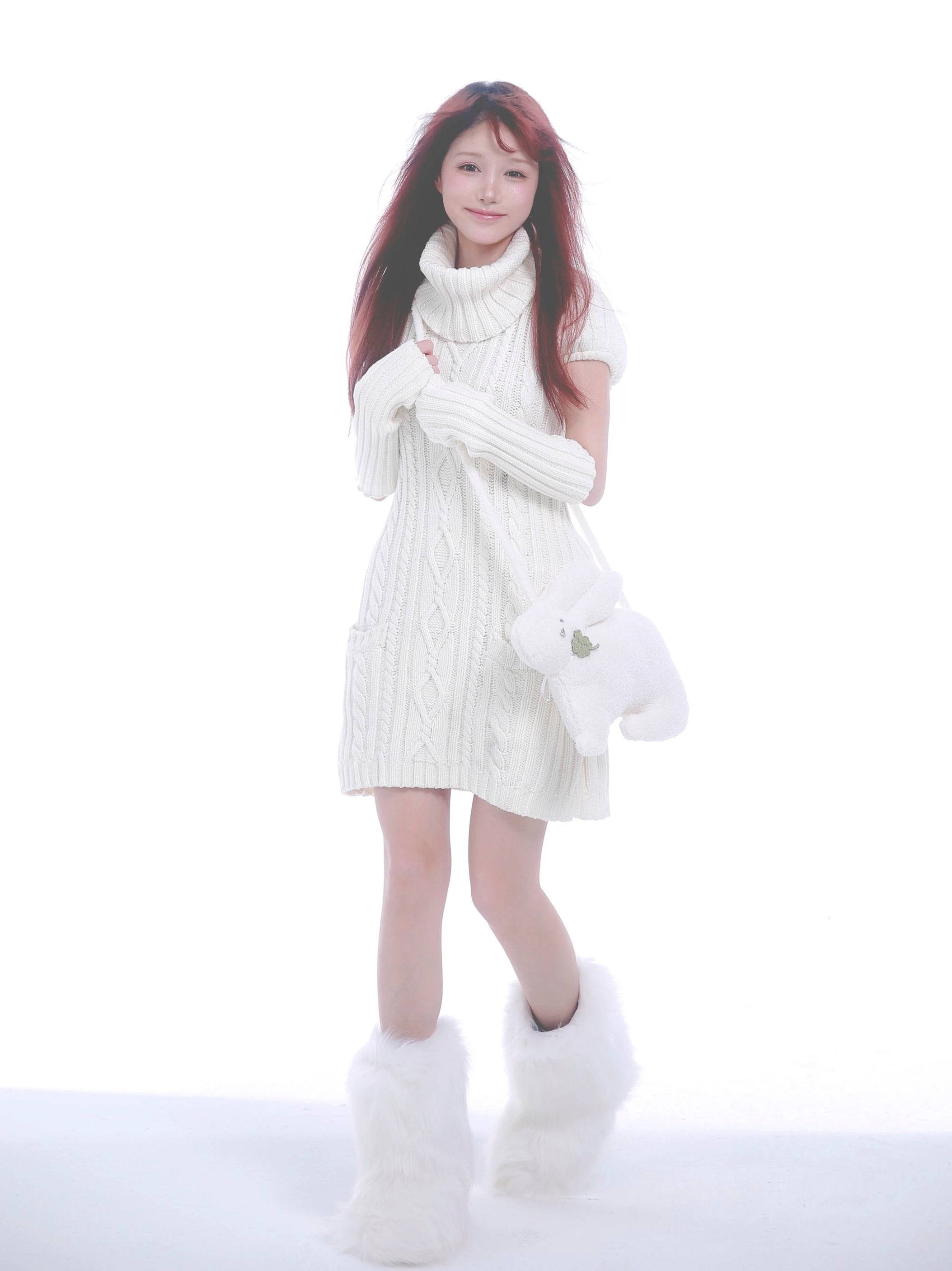 Get trendy with Rose Island Soft Snow White Princess Knitting Dress with removable collar - Dresses available at Peiliee Shop. Grab yours for $69 today!