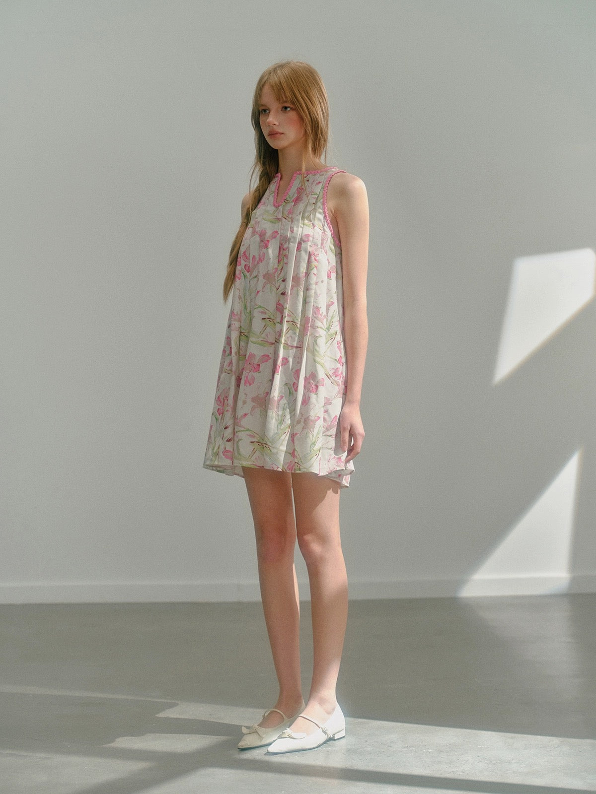 Get trendy with [UNOSA] Rosy Whisper Floral Mini Dress -  available at Peiliee Shop. Grab yours for $69.90 today!