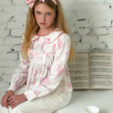 MineBeThyVers Rose Melody Peter Pan Collar Babydoll Blouse