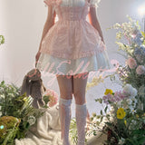 Silly Solkatt Alice’s Little Melody Pink Gingham Apron Set