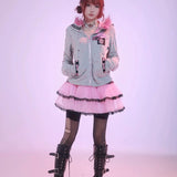 [Evil Tooth] My Rockstar Punk Bunny! Hoodie and skirt set