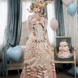 Blood Supply Happy Birthday Mousse Date Rococo Train Midi Skirt