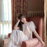 Inès Blossom Lace Nightdress Home Sleepwear