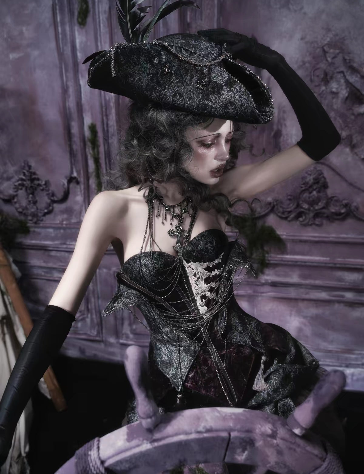 Blood Supply The Last Gift Of The Dead Velvet Jacquard Corset