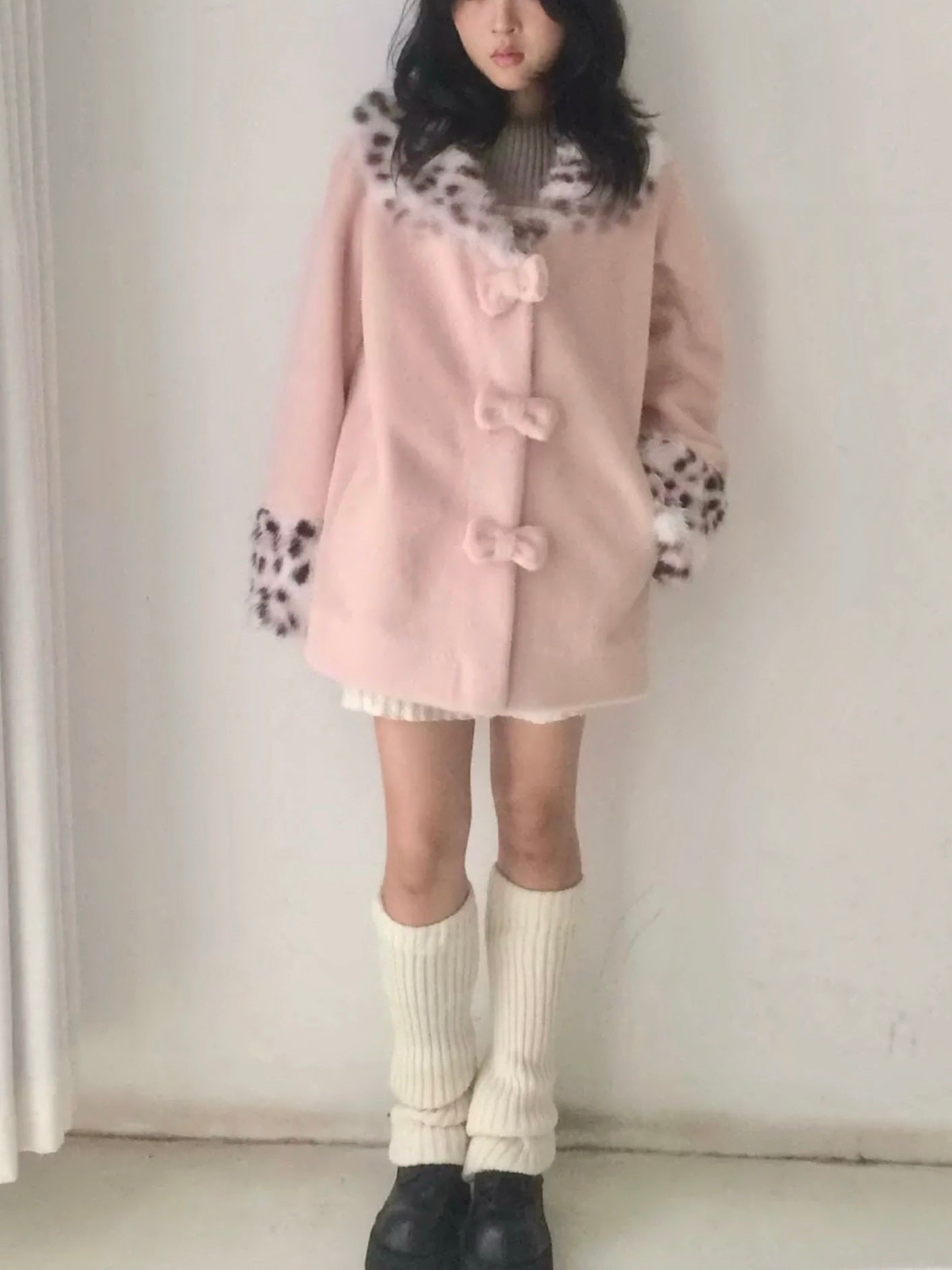 Get trendy with Sic Astra Coquette Kitty Pastel Pink Faux Fur Coat - Accessories available at Peiliee Shop. Grab yours for $85 today!