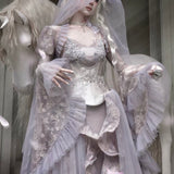 Blood Supply Moonlight Spirit Lace Bell Sleeves Cardigan