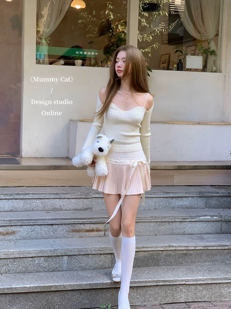 [Mummy Cat] Angel's Descent Pink Maiden Mini Skirt - Premium  from Mummy Cat - Just $42! Shop now at Peiliee Shop