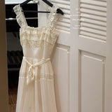 Vintage Babylon Pearly White Midi Dress
