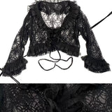 Evil Tooth Midnight Widow Lace Cardigan