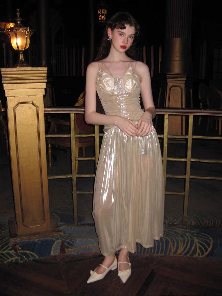 Get trendy with [UNOSA] Champagne Rose Evening Gown -  available at Peiliee Shop. Grab yours for $75 today!