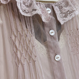 Sublunary Wild Iris Silk Cotton Dress Gown Set