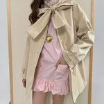 Get trendy with [SPOII UNOSA] The Ribbon Trench Coat - Coat available at Peiliee Shop. Grab yours for $76 today!