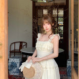 Vintage Babylon Pearly White Midi Dress