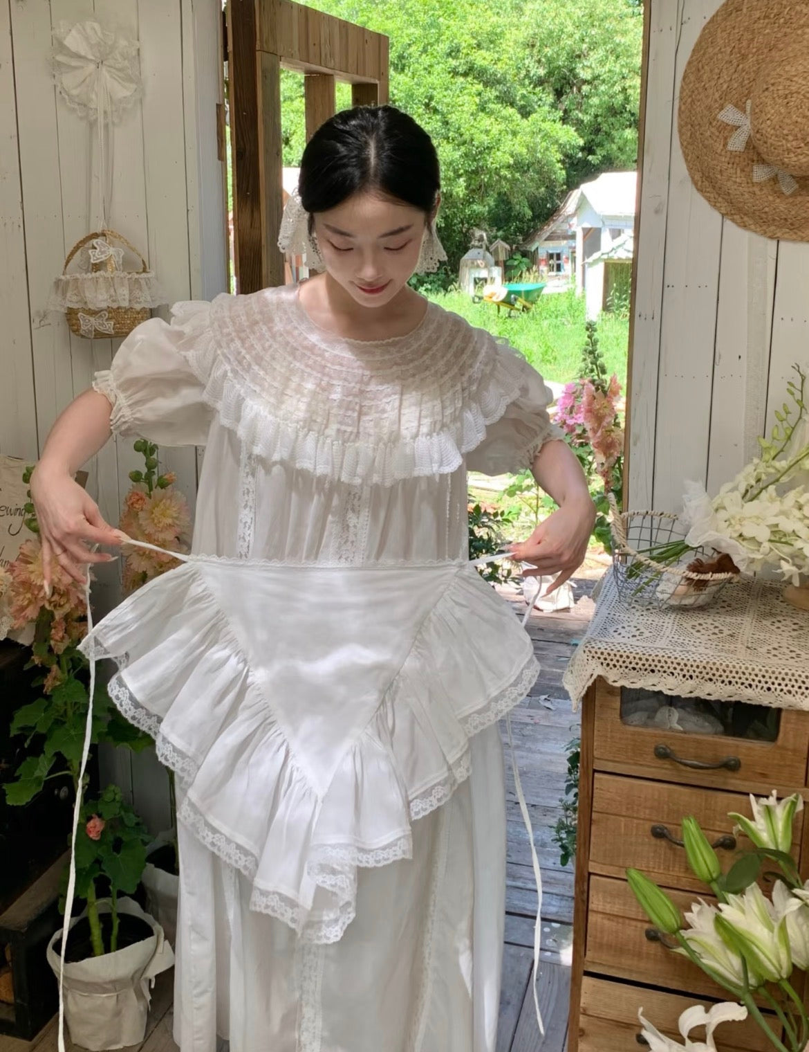 Sewing Diary Handmade Angelic Cotton Apron