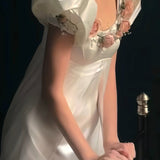 Get trendy with [Tailor Made Size] Lily Frost fall empire dress gown -  available at Peiliee Shop. Grab yours for $159 today!