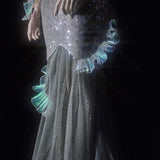 [Blood Supply] Silver Song Of Siren Mermaid Illusion Halter Maxi Dress