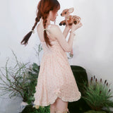 Rose Island 25ss Floral Fawn Dream Coquette Core Dress