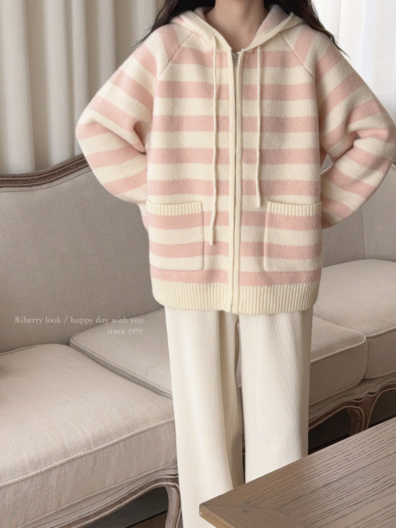 Get trendy with Pastel Cloud Knitting Hoodie Cardigan - Sweater available at Peiliee Shop. Grab yours for $39.90 today!