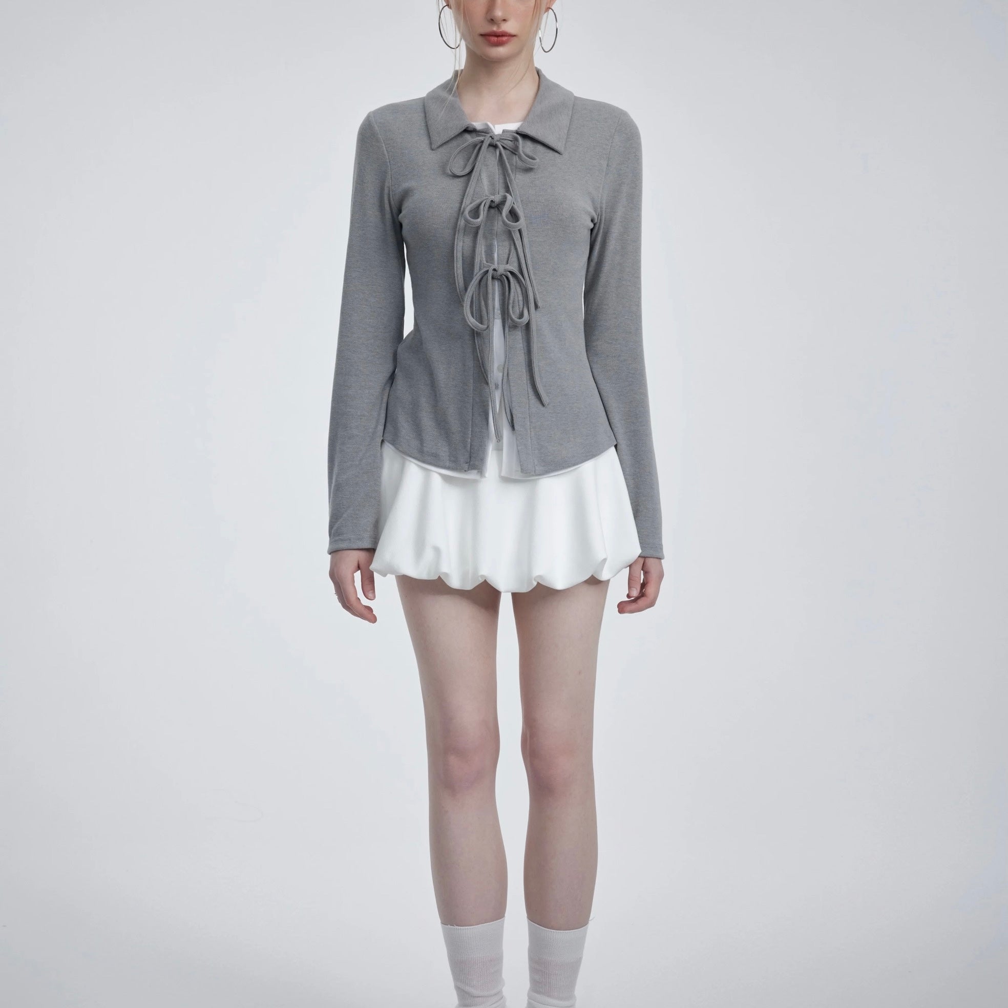 Get trendy with [Oth 24AW] Loli Poli 2 in 1 shirt cardigan -  available at Peiliee Shop. Grab yours for $42 today!