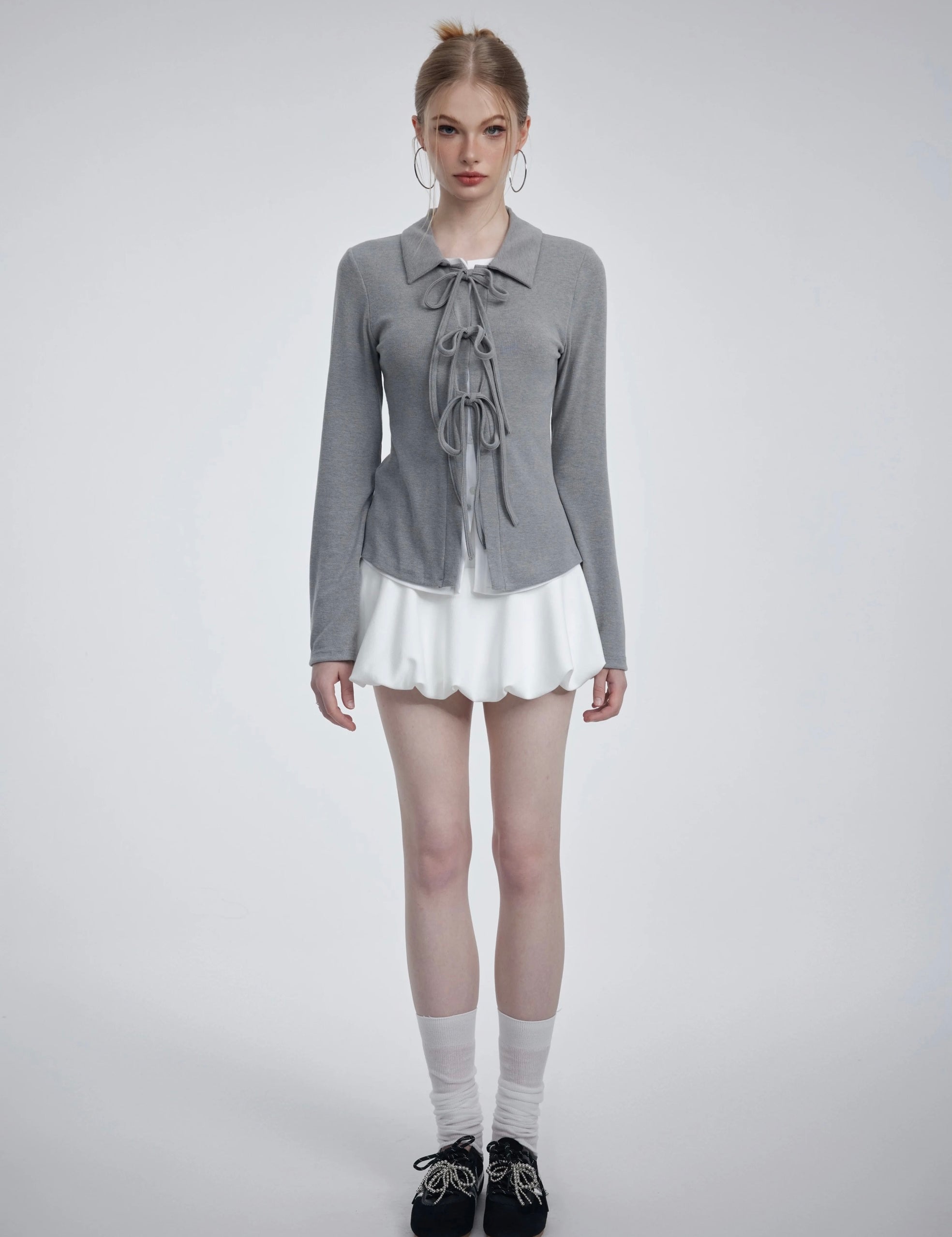 Get trendy with [Customizable] Loli Poli 2 in 1 shirt cardigan -  available at Peiliee Shop. Grab yours for $42 today!