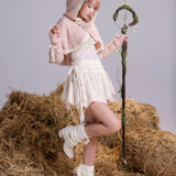 Rose Island Elf’s Cozy Little Pink Cape and Gloves Set