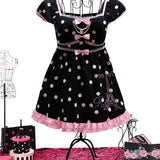 Evil Tooth Paris Girl Polka Dot Hime Babydoll Top and capri pants set