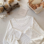 Get trendy with Simple Days with cotton dot dot top matching - Sweater available at Peiliee Shop. Grab yours for $18 today!