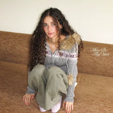 MineBeThyVers Winter Tale Fair Isle Faux Fur Sweater Hoodie