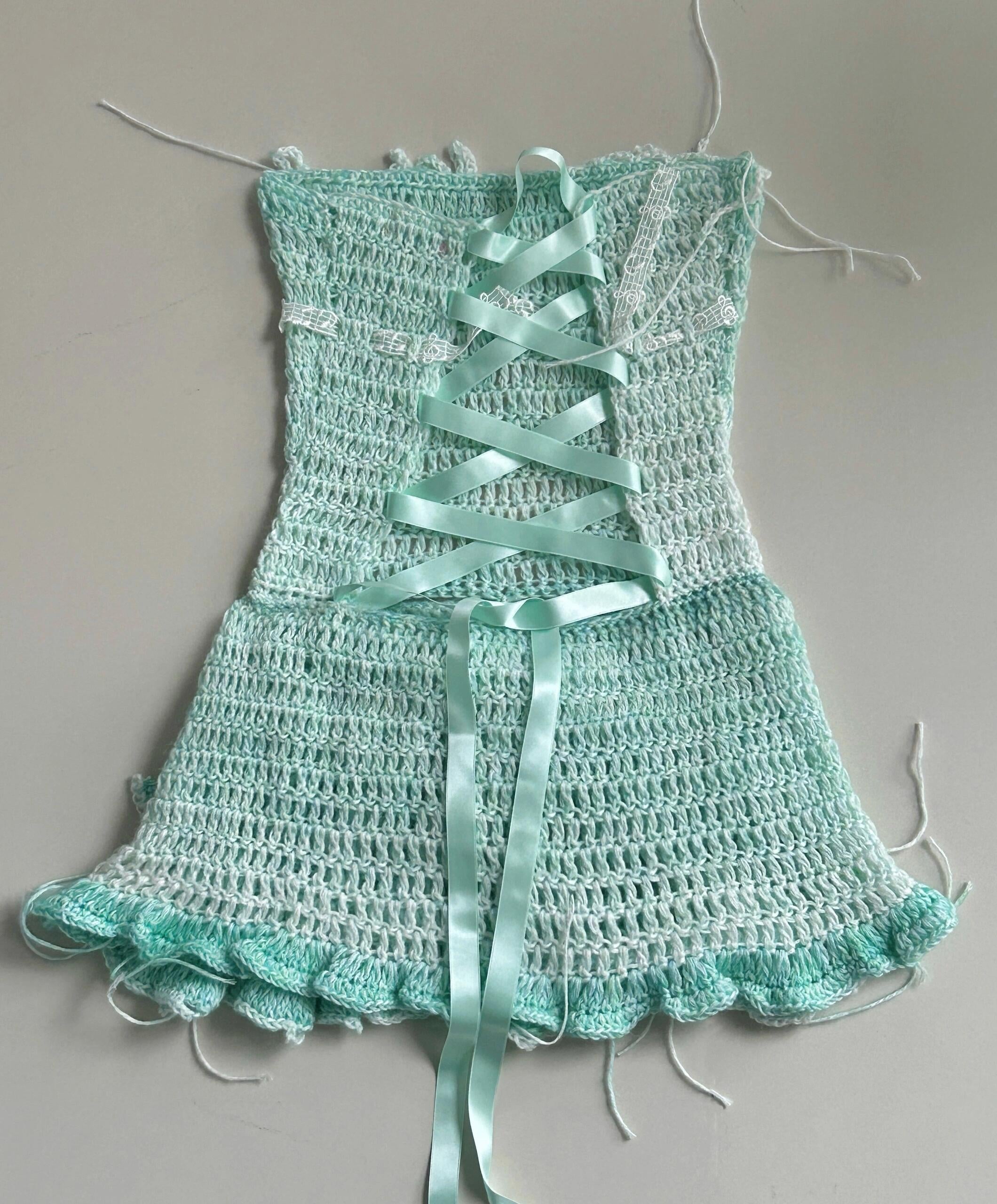 Get trendy with [Customized Handmade] Mermaid’s Song Knitting Top and Skirt set -  available at Peiliee Shop. Grab yours for $65 today!