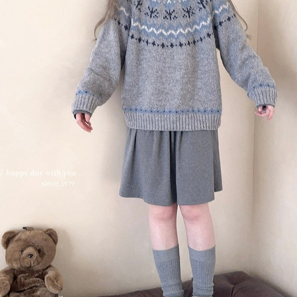 Get trendy with Vintage Fairy Grey fair isle sweater wool blended - Sweater available at Peiliee Shop. Grab yours for $25.50 today!