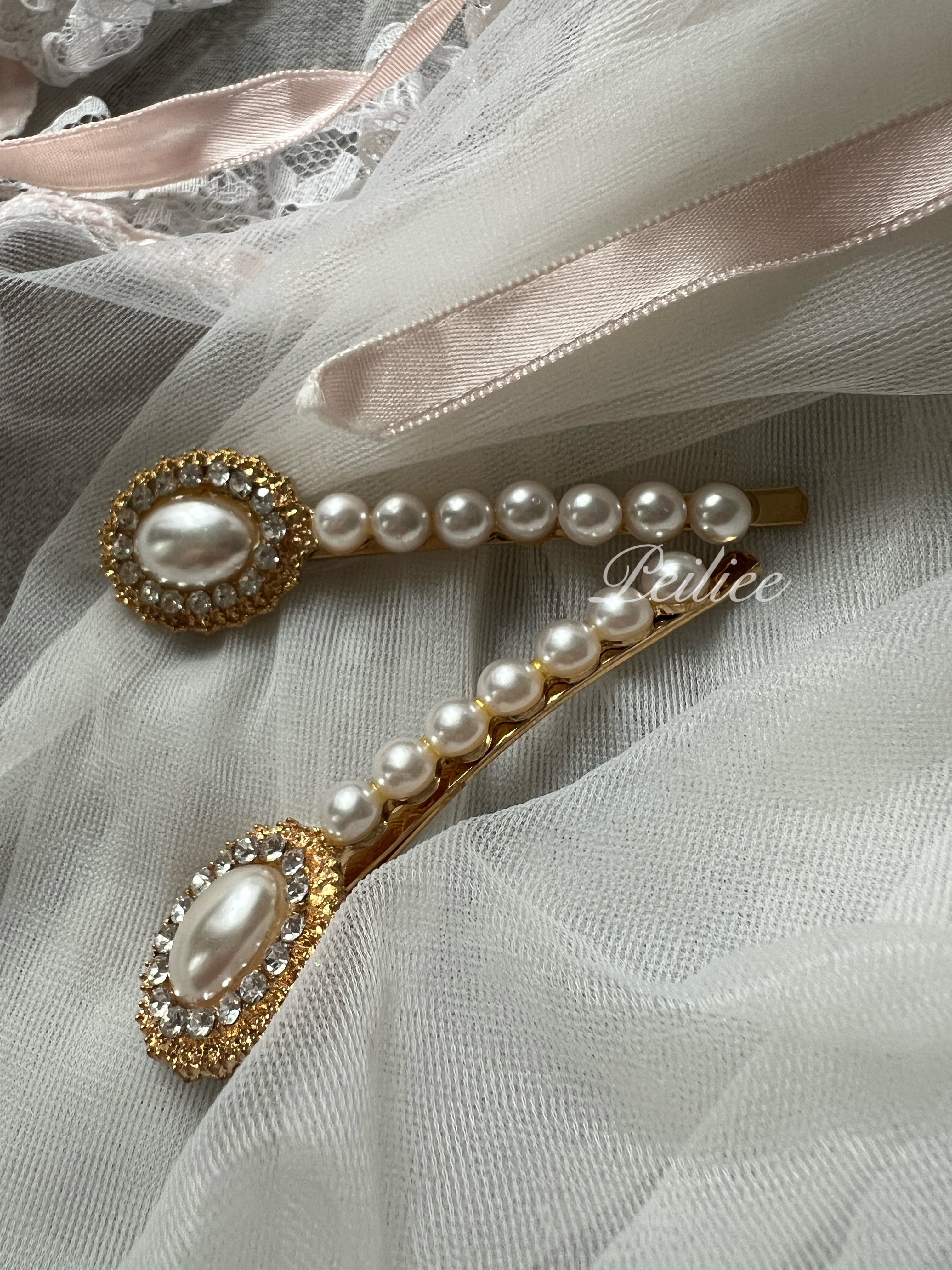 Get trendy with 2 Pieces Princess Pearls Hairpin -  available at Peiliee Shop. Grab yours for $4.50 today!