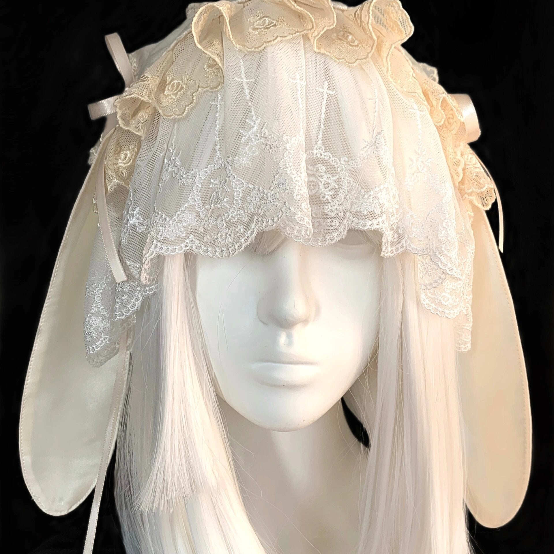 Get trendy with Beige Version Handmade Bunny Hat Headband -  available at Peiliee Shop. Grab yours for $21.90 today!