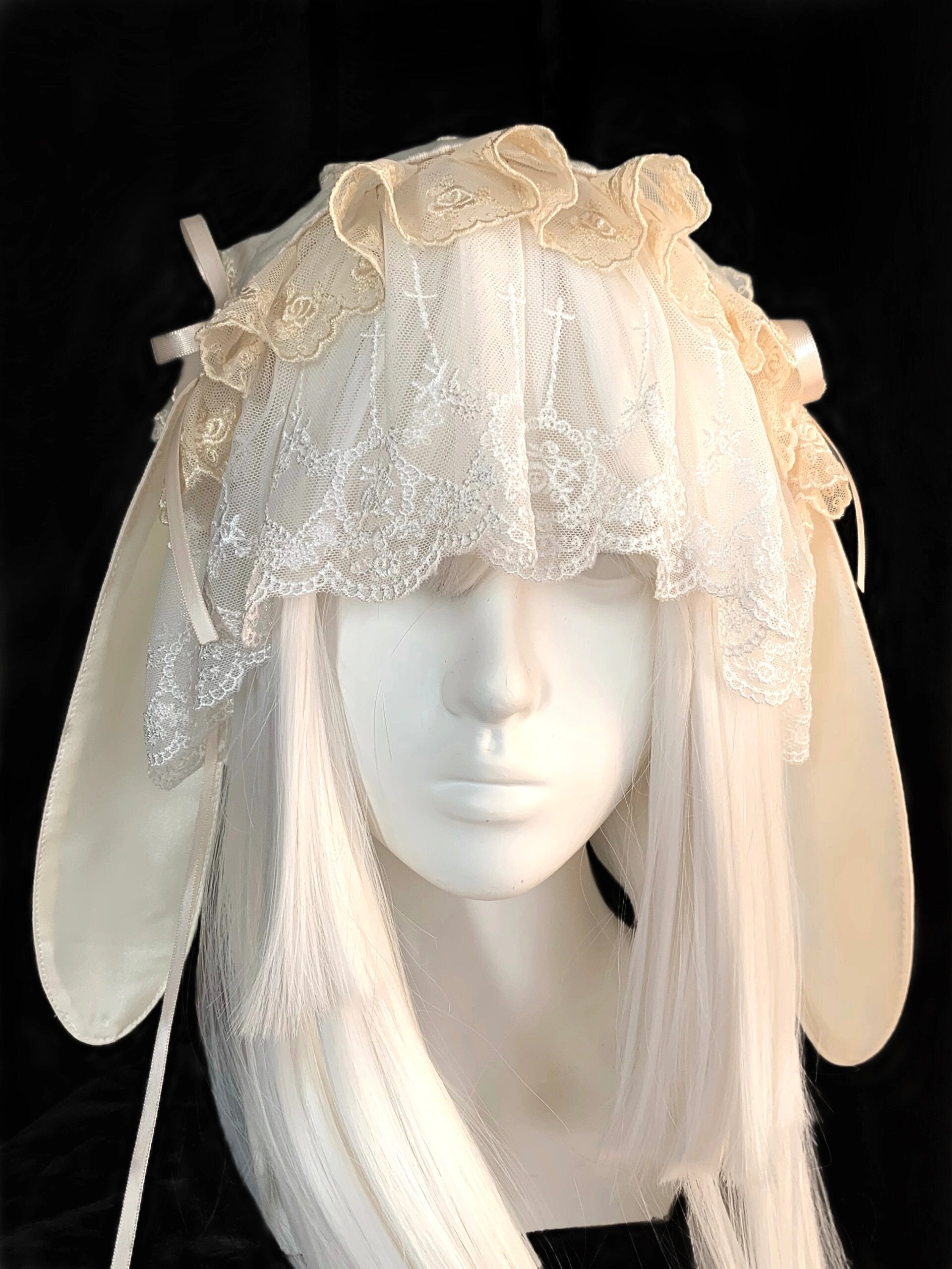 Get trendy with Beige Version Handmade Bunny Hat Headband -  available at Peiliee Shop. Grab yours for $21.90 today!