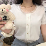Get trendy with [SALE] Ice creamy crop top shirt - Dresses available at Peiliee Shop. Grab yours for $14 today!