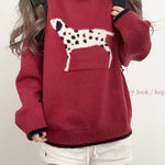 Get trendy with Christmas Poppy Oversized Knitting Sweater - Sweater available at Peiliee Shop. Grab yours for $23 today!