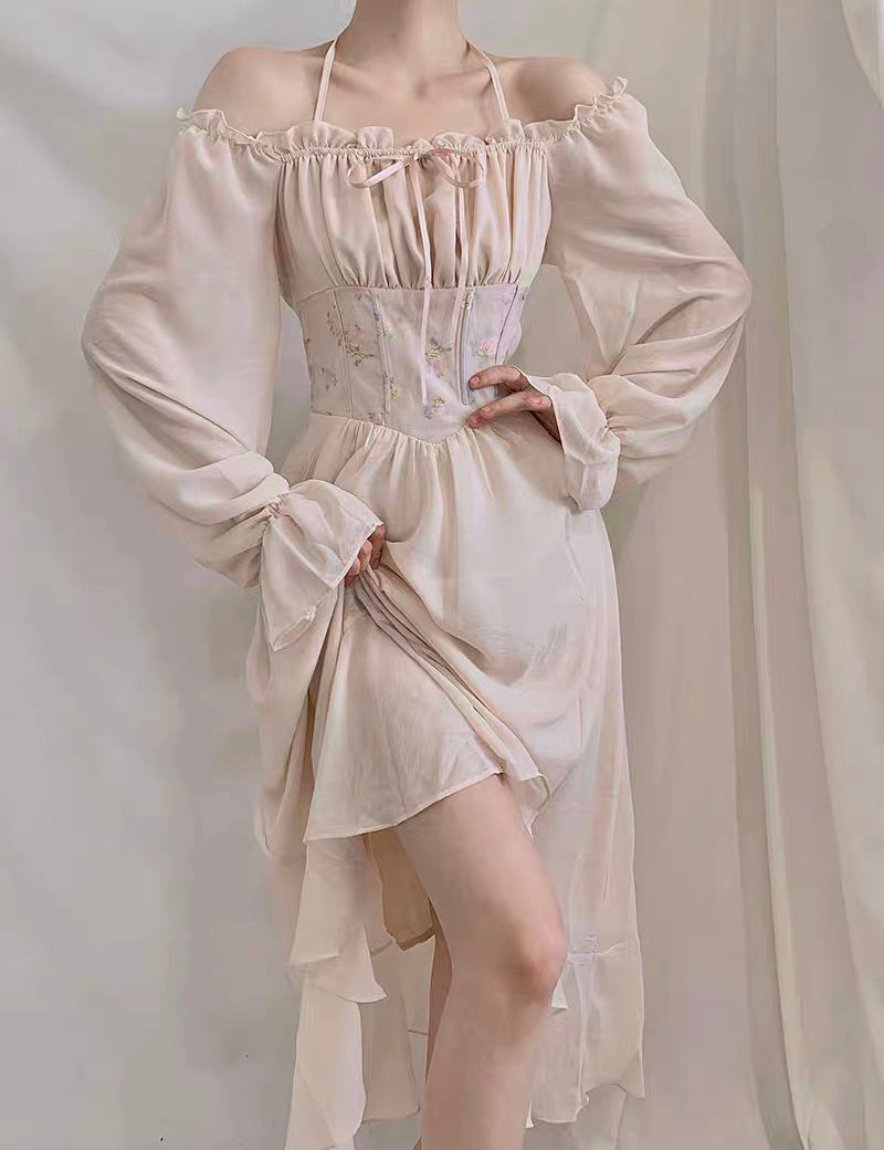 [Sale No Return] Aguo Princess Dairy Midi Dress