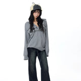 Reabobo Grey Fair Isle Cashmere Blend Sweater