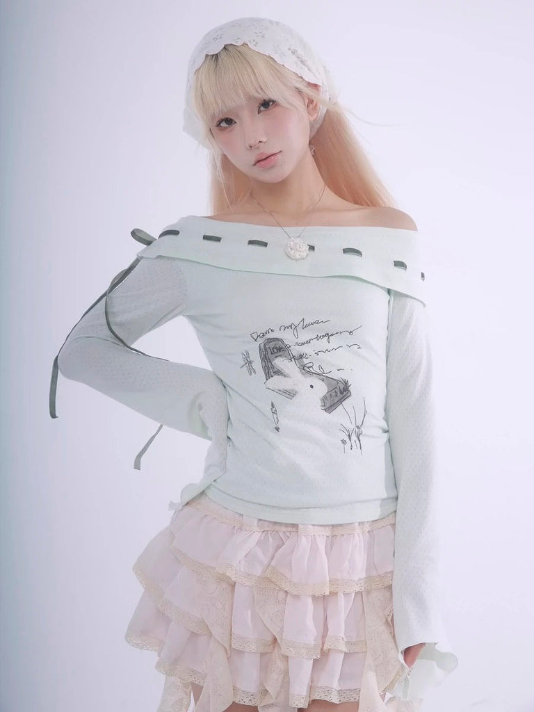 Get trendy with Certified Fairy Bunny Print Cotton Sweat Shirt -  available at Peiliee Shop. Grab yours for $56 today!