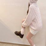 Get trendy with Soft Pink Age Wool Blended Sweater Hoodie - Sweater available at Peiliee Shop. Grab yours for $9 today!