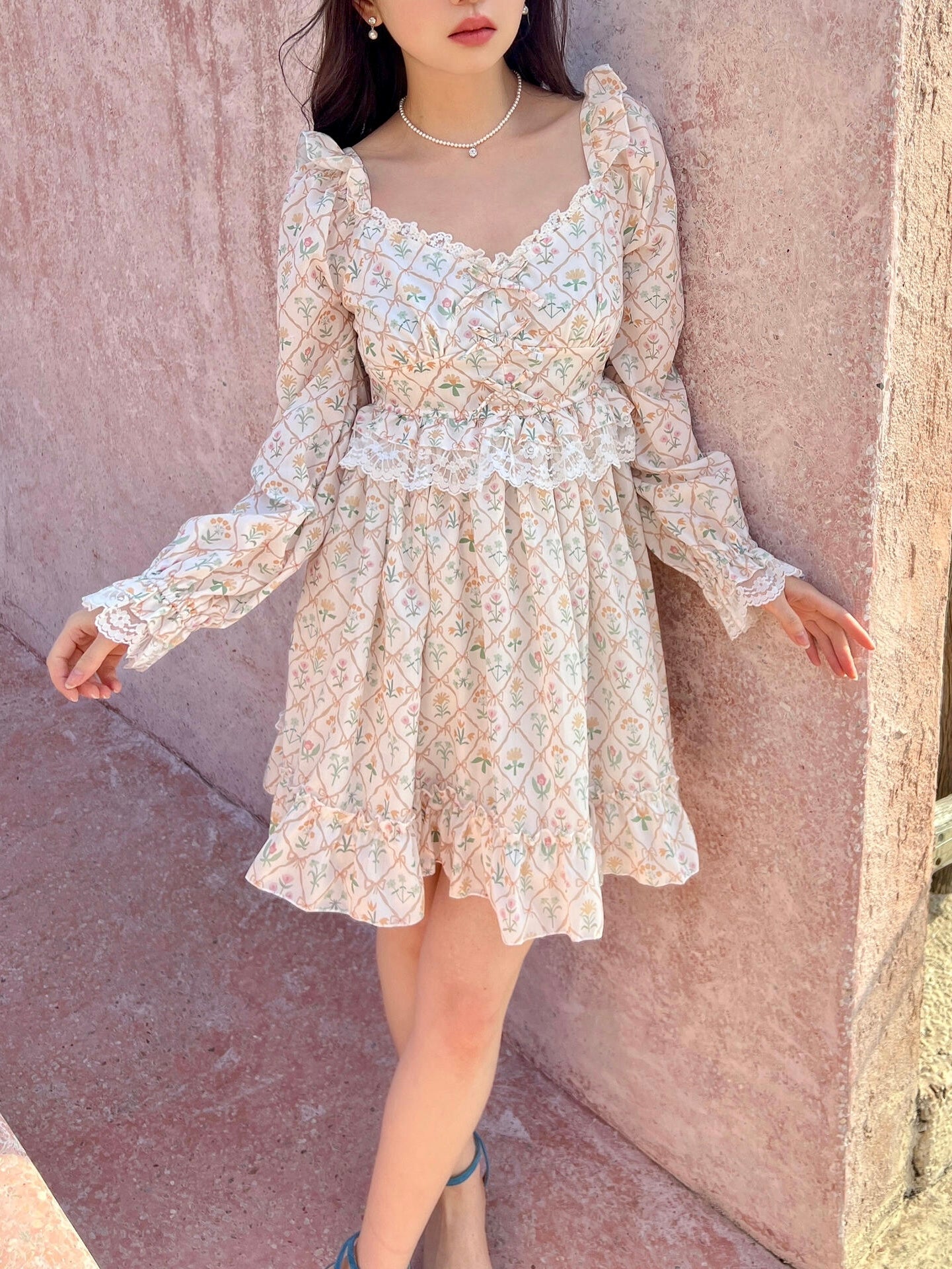 Get trendy with [SALE] Summer dreamland floral mini dress - Dresses available at Peiliee Shop. Grab yours for $26.80 today!