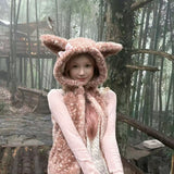Rose Island Deer Vest Faux Fur