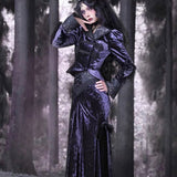 Get trendy with [Blood Supply]Lunar Velvet Vintage Halloween Top - Clothing available at Peiliee Shop. Grab yours for $54 today!