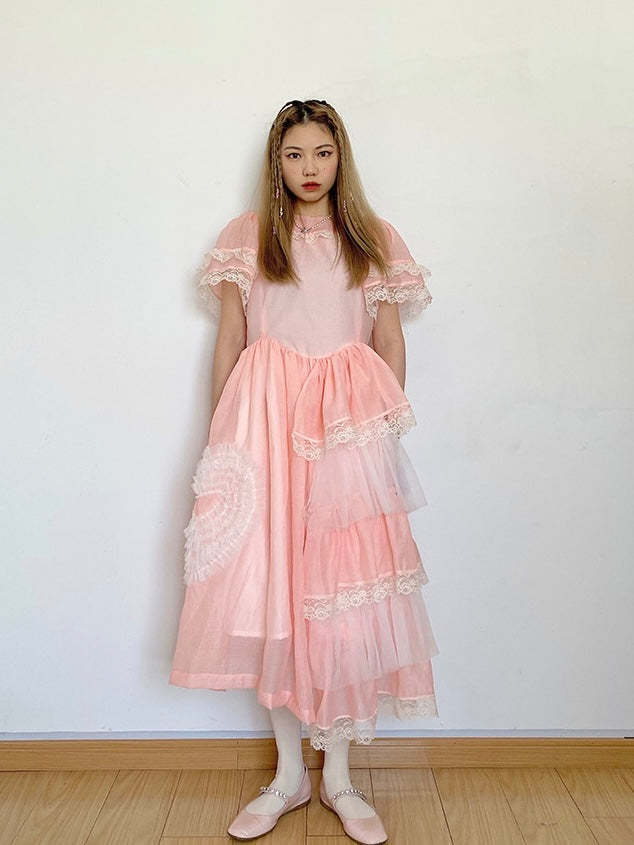 Get trendy with [August Unicorn] Strawberry shortcake lace midi dress - Dresses available at Peiliee Shop. Grab yours for $125 today!