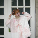 August Unicorn Pink Lace Oversized Sailor Girl Outer