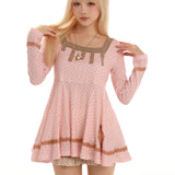 Rose Island Stawberry Choco Popo Mini Dress Long Top