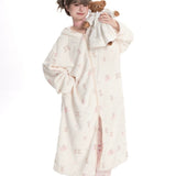 Canmi’s Teddy Dream Cozy Hooded Oversized Sleep Robe