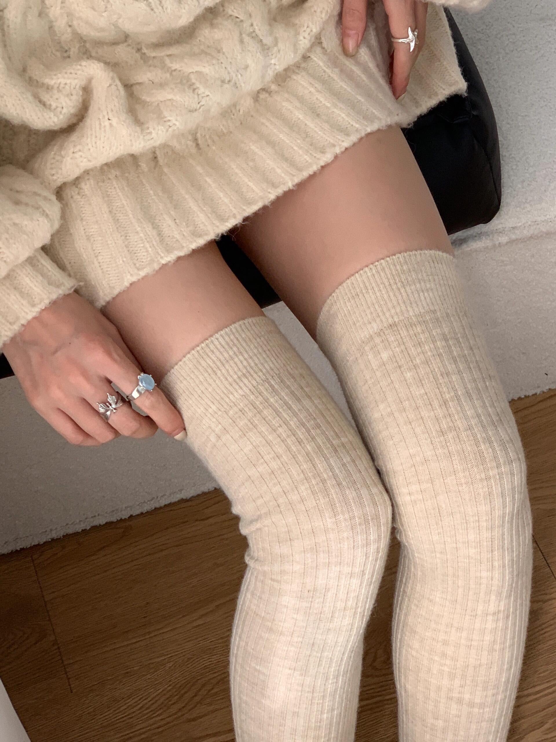 Get trendy with Autumn Milk Tea Over Knee Socks Leg Warmer - Socks available at Peiliee Shop. Grab yours for $8.90 today!