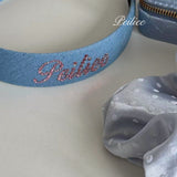 Custom Name Sugar Denim Babydoll Hairband Handmade Gift