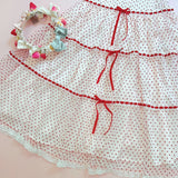 [Leflacon] ‘Summer Lovers' Vintage-inspired Red Dot One-piece dress